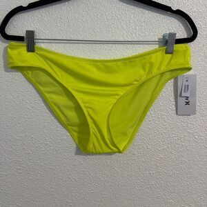 NWT-Hurley- neon lime bikini bottoms- mid rise- moderate coverage- Size XL